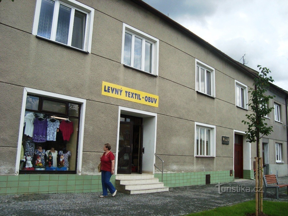 Loštice - de geboorteplaats van JUDr. Richard Fischer over Náměstí Míru - Foto: Ulrych Mir.