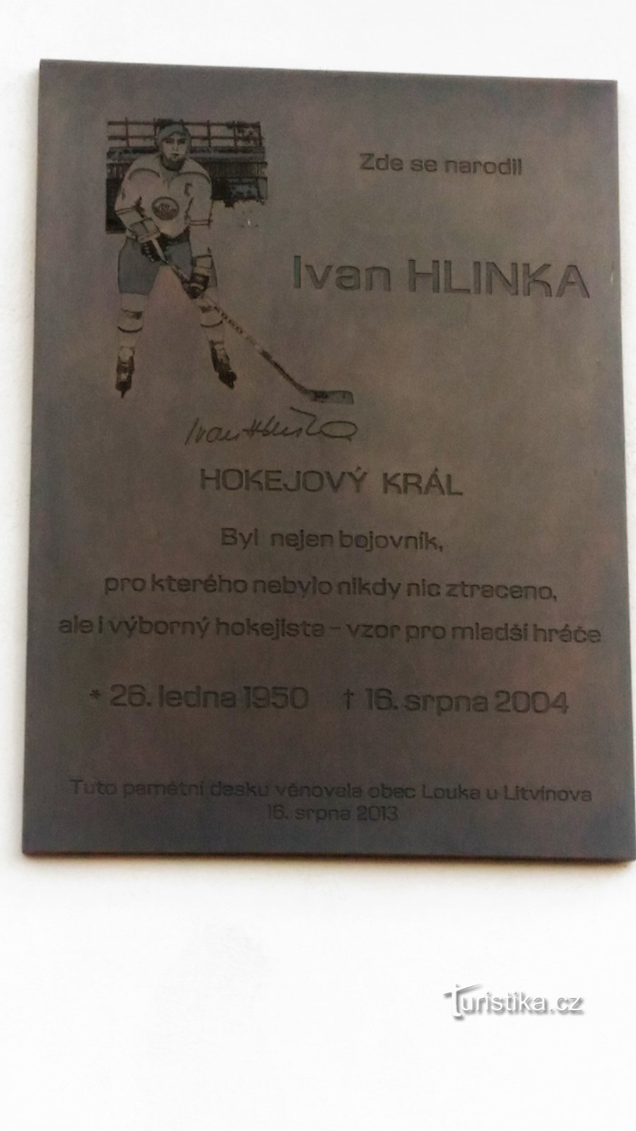 Luka u Litvínov – o local de nascimento de Ivan Hlinka.
