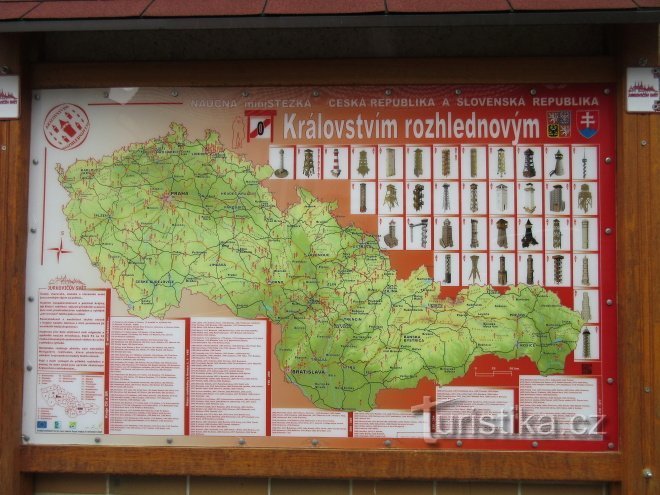 Luhačovice - mini-trilha educacional através do Lookout Kingdom e uma mini-galeria de mirantes