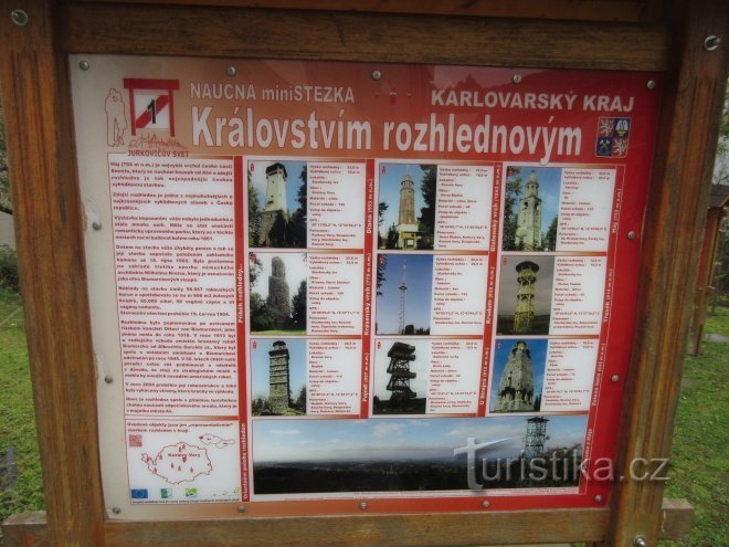 Luhačovice - mini-sentier éducatif à travers le Lookout Kingdom et une mini-galerie de belvédères