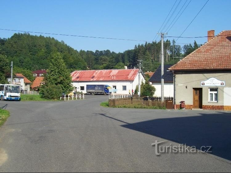 Lukavec: Blick auf den Dorfplatz