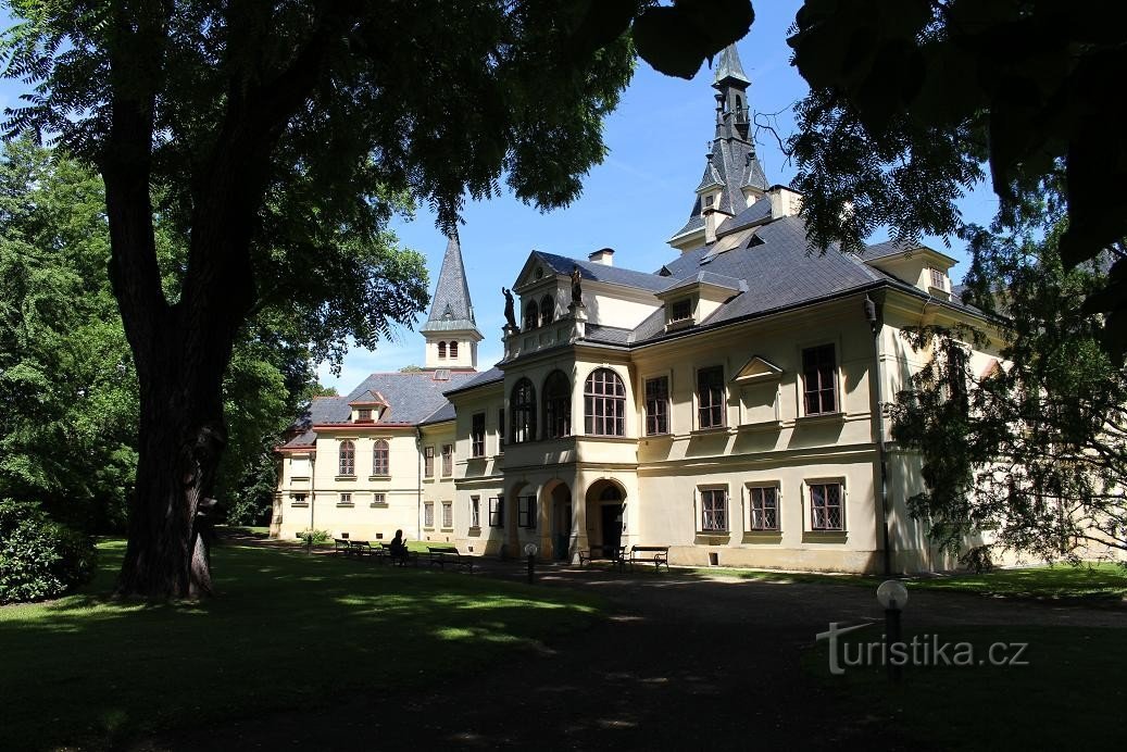 Lužany, framsidan av slottet