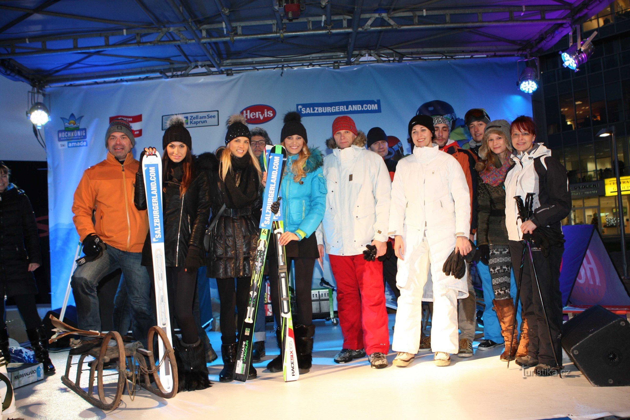 Esquiadores tiveram sua primeira neve desde Salzburgo em Praga