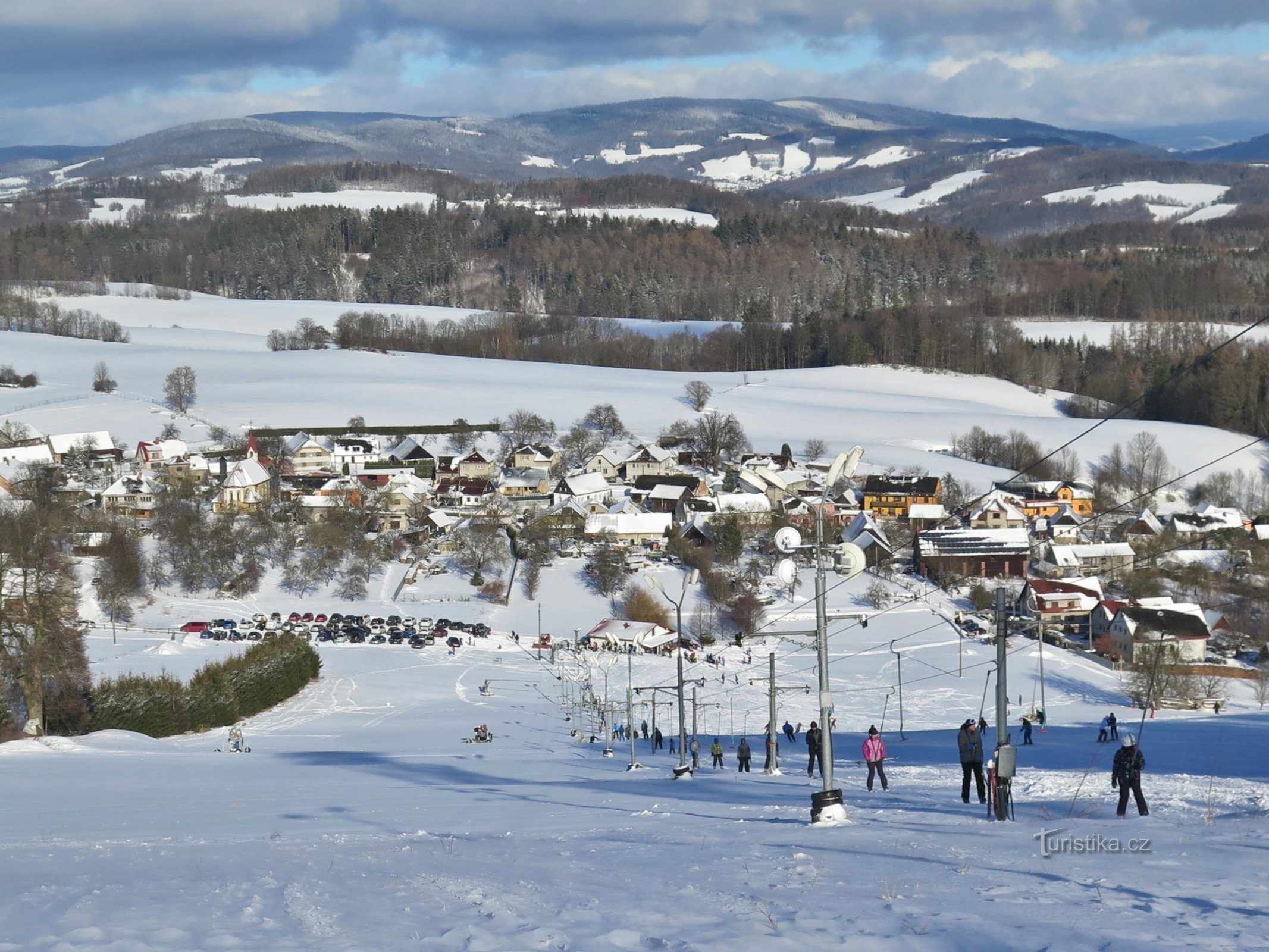 domaine skiable au-dessus de Zborov