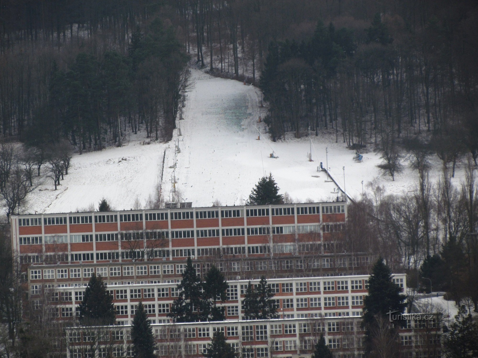 Ski area in the day