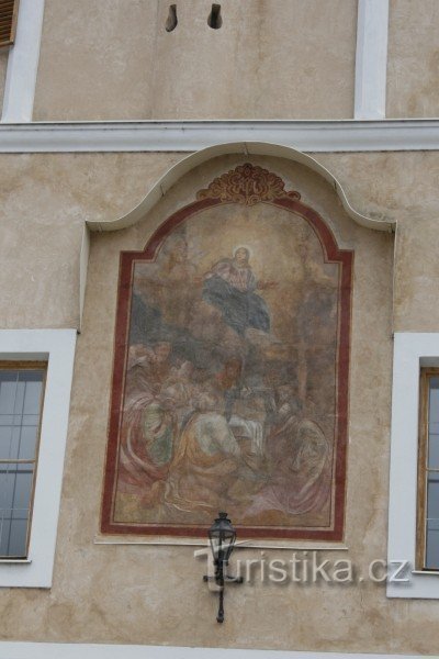 Målning av Jungfru Marias himmelsfärd