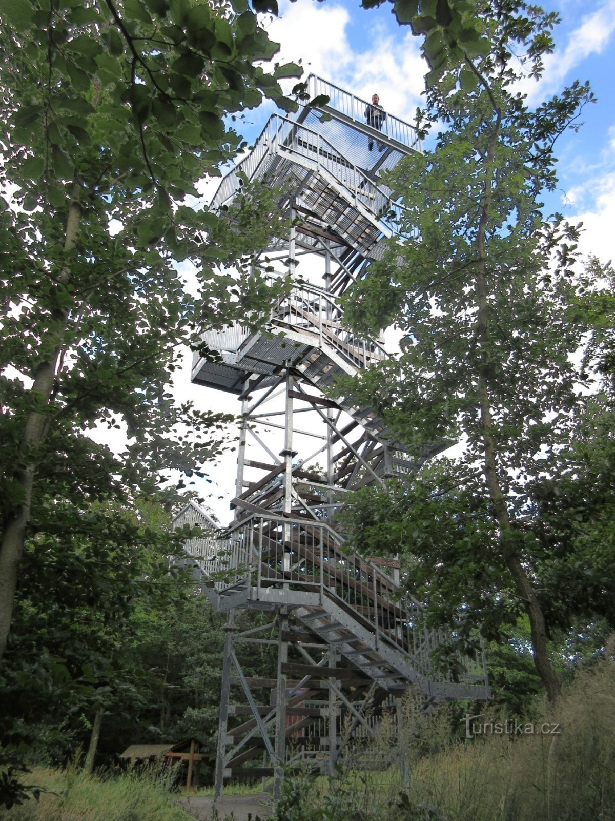 Málkov - village and lookout tower on Skrivánčí vrch