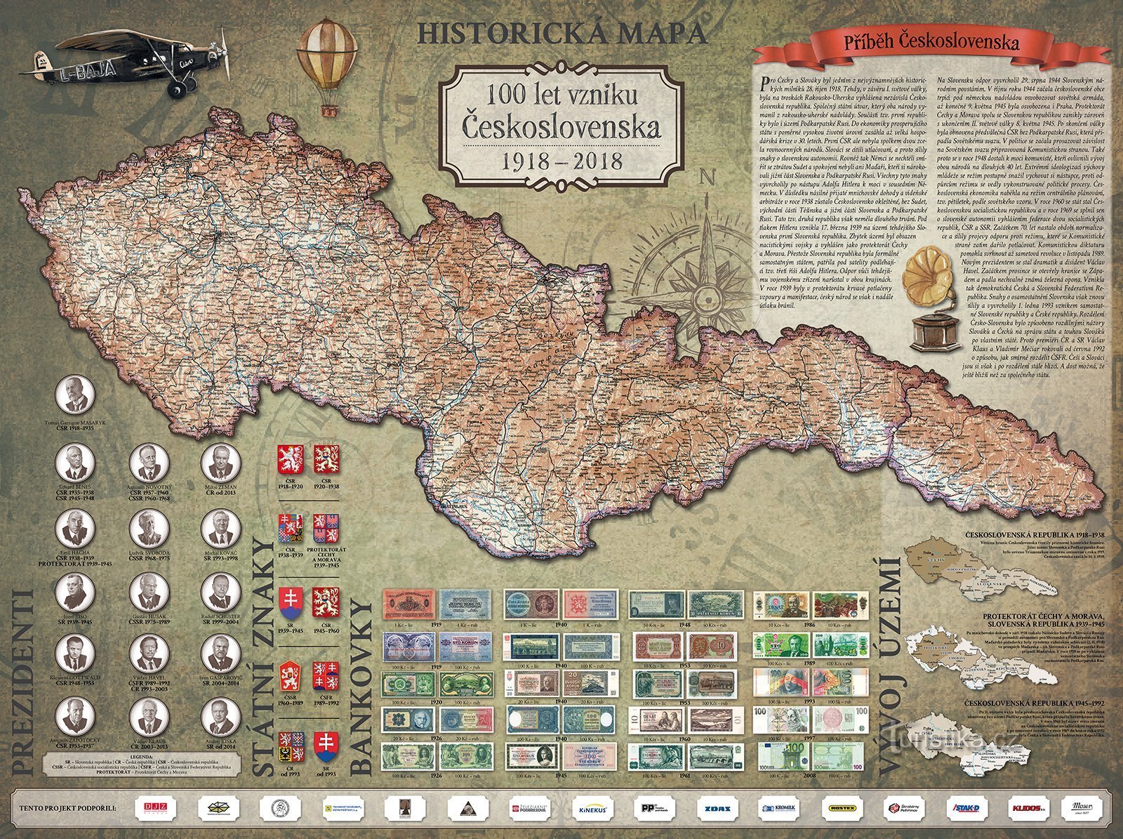 Bản đồ bằng sơn của Tiệp Khắc