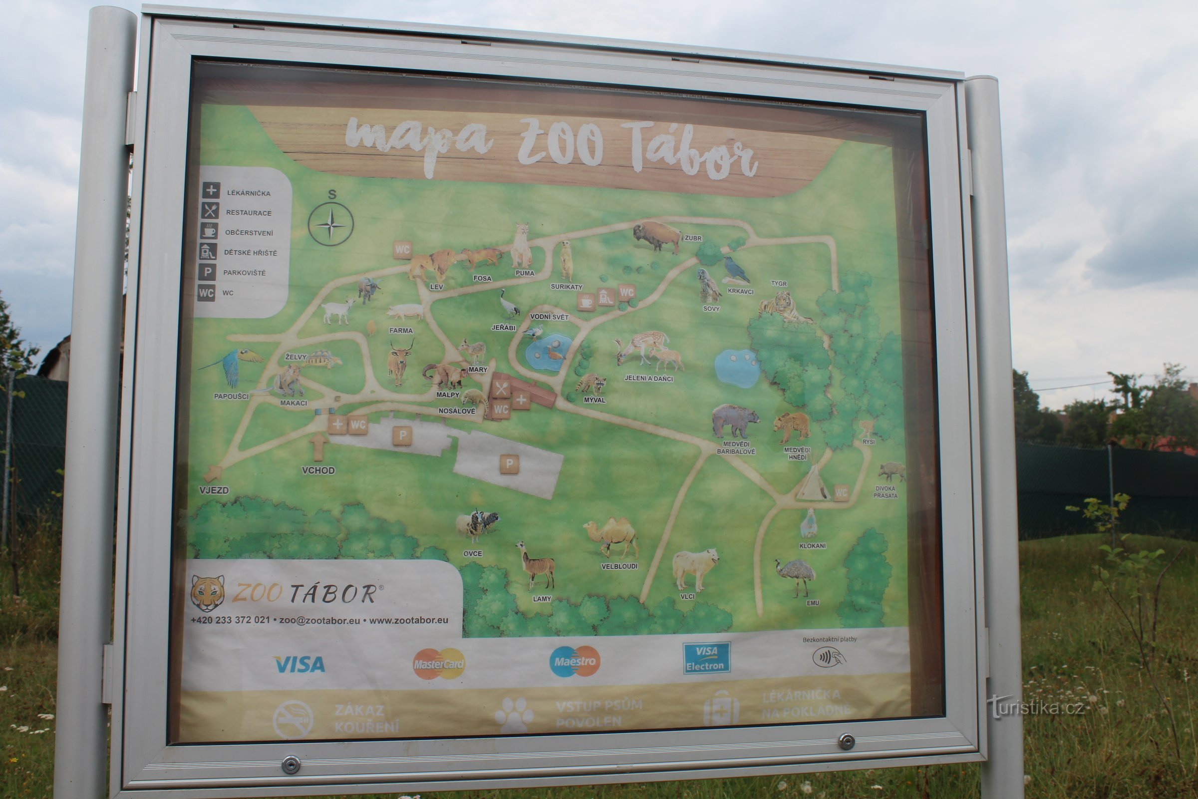 Mapa areálu ZOO Tábor - Větrovy