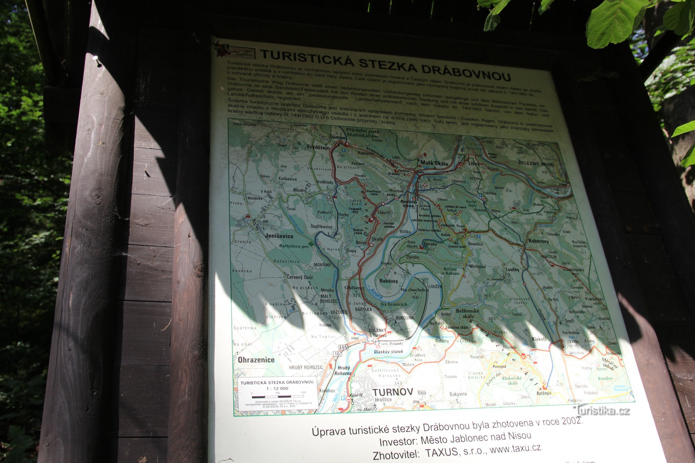 mappa della zona di Drábovna