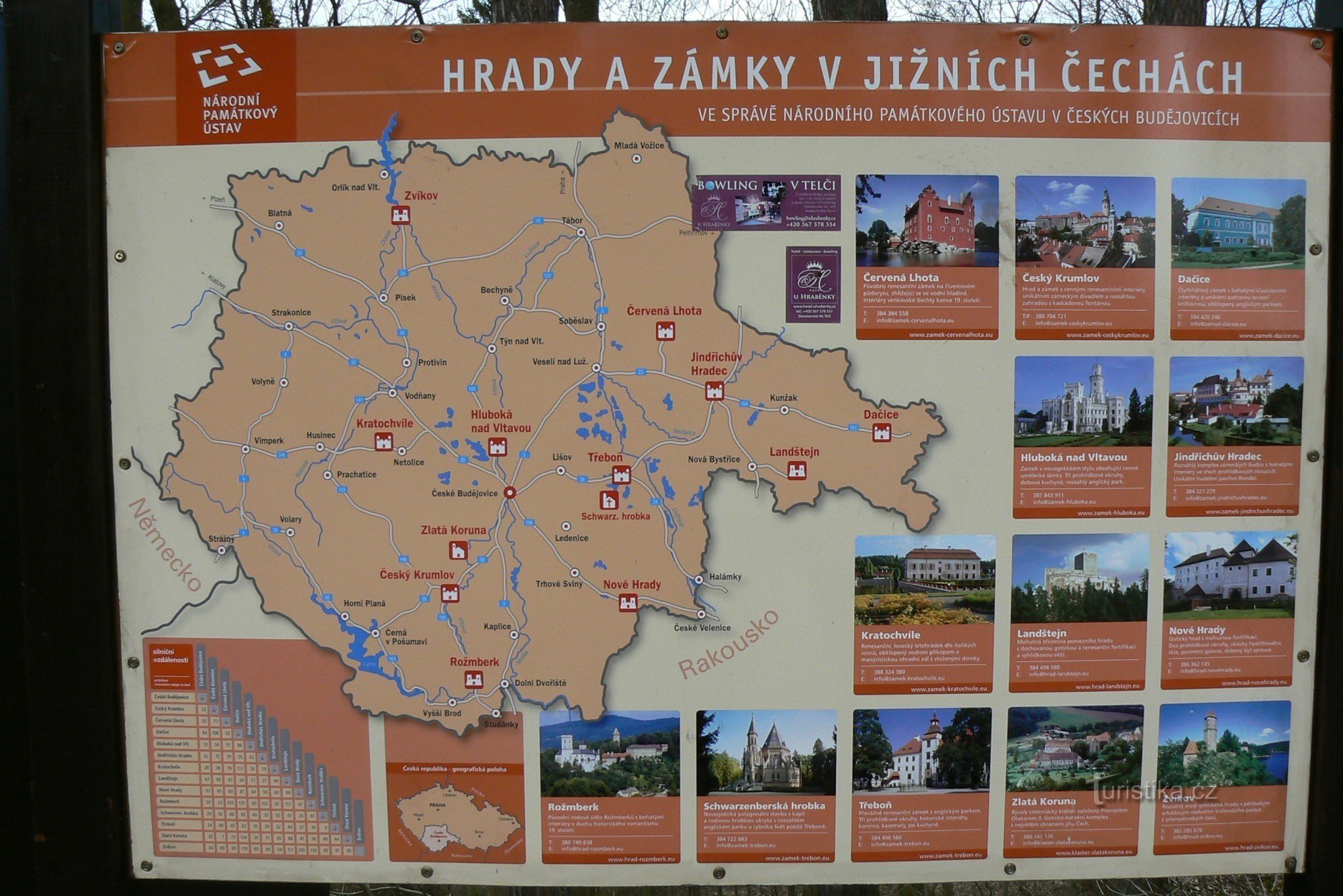 Mapa zabytków Kraju Południowoczeskiego NPÚ