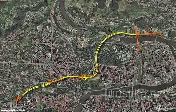 Karta - Blanka Tunnel - foton, google maps