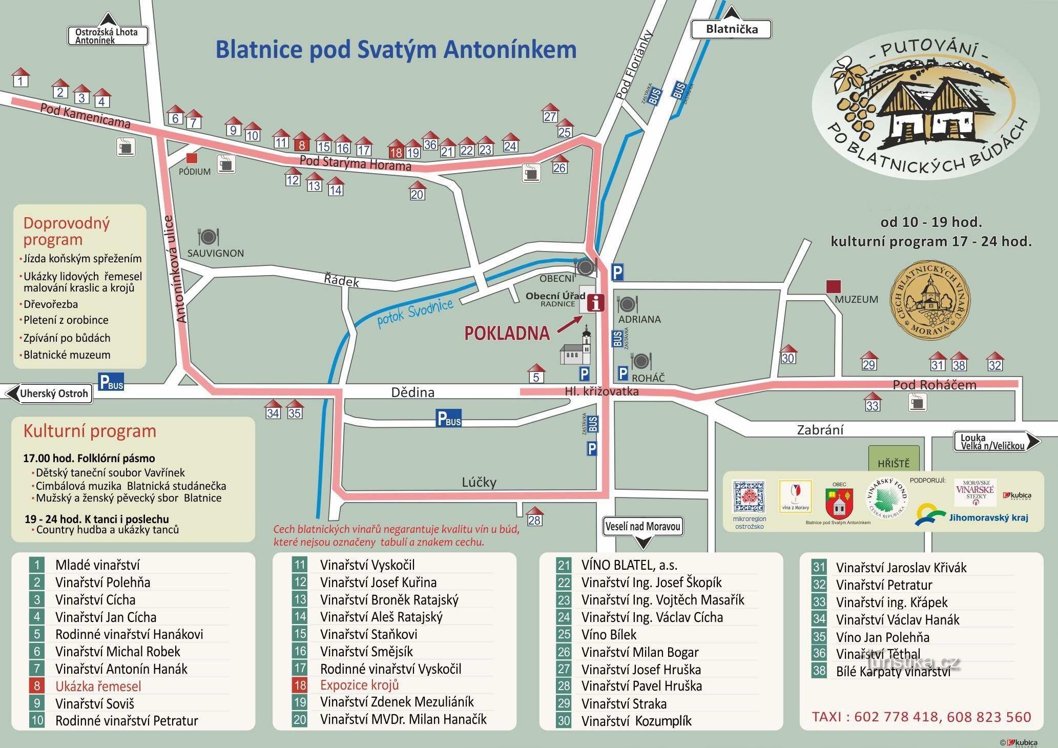 карта - http://www.vinariblatnice.cz/