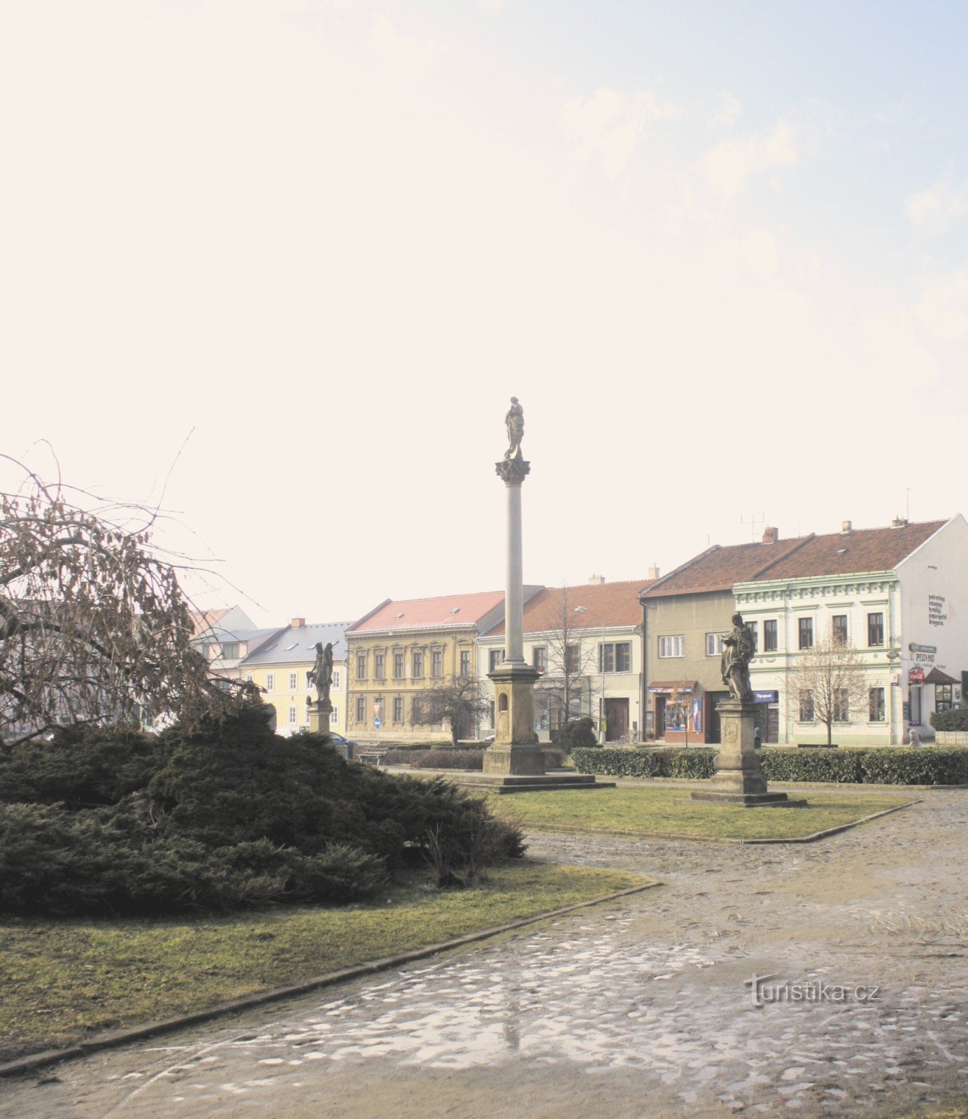 Marian column on the square in Kojetín