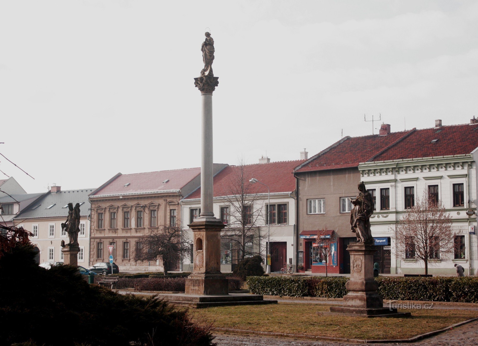 Marian column on the square in Kojetín