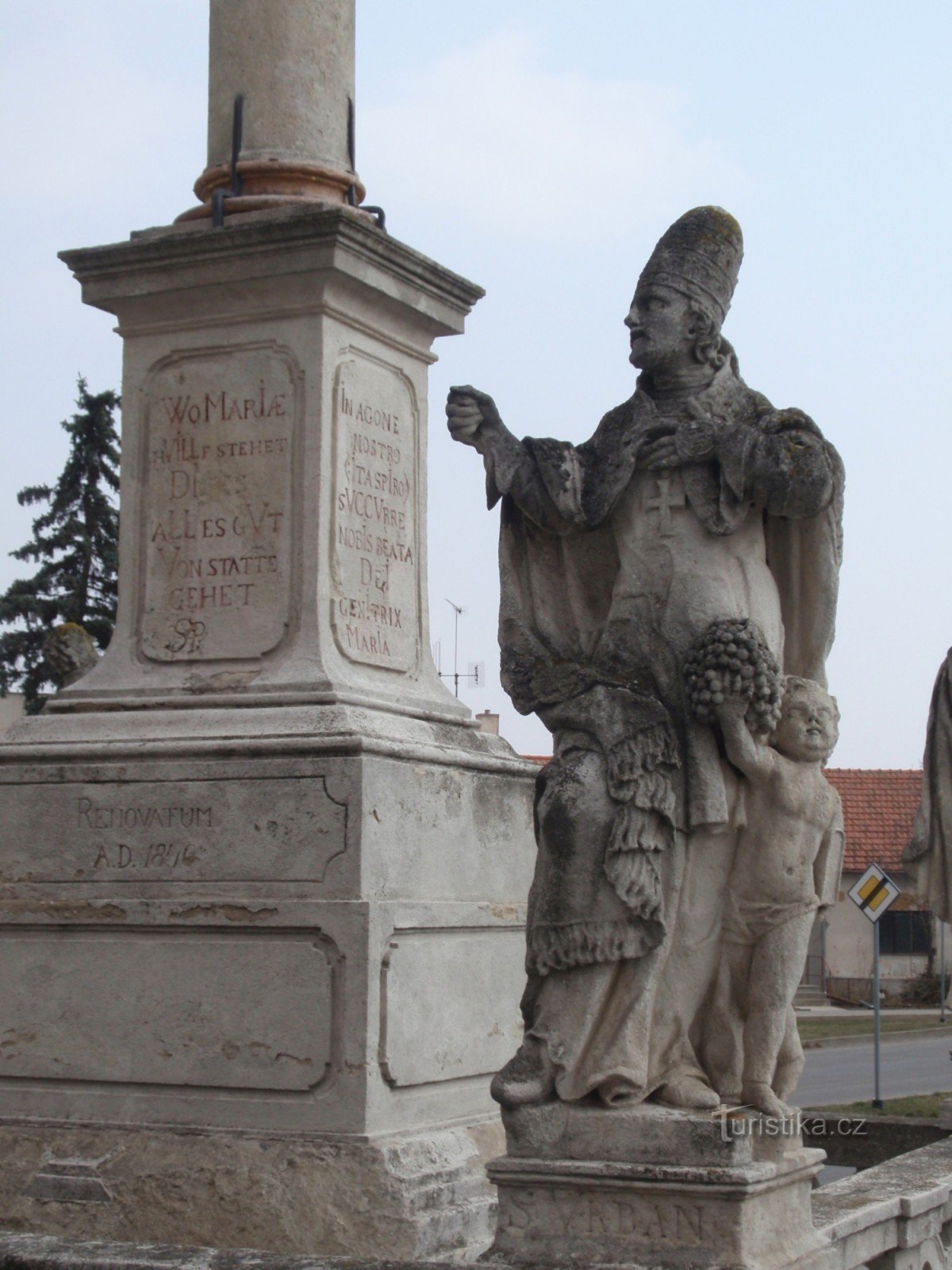 coluna mariana em Hostěradice