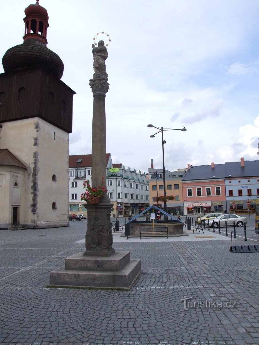 Columna mariana en Náchod