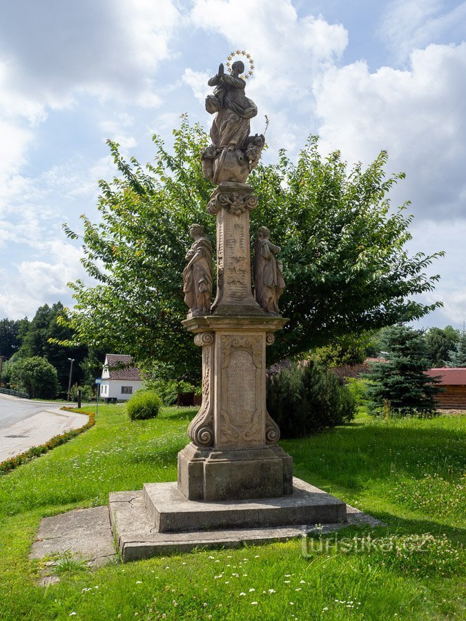 Marian Column in Rychnov in Moravia