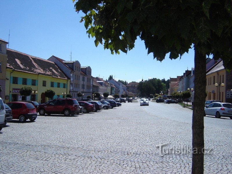 Praça Masaryk em Protivín