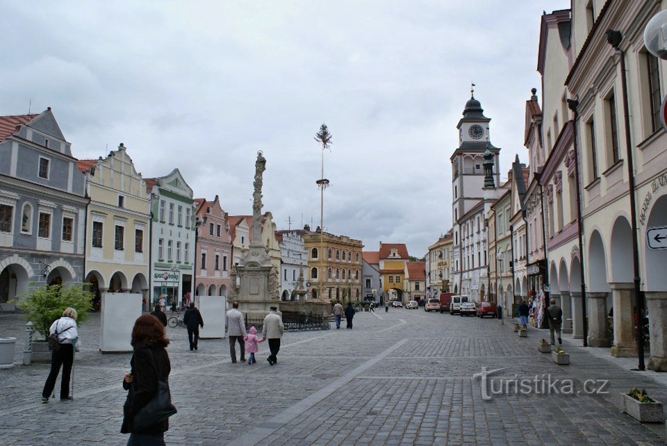 Praça Masaryk em Třebon