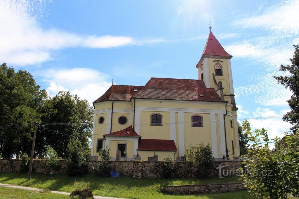 Matějovec, εκκλησία του St. Oldřich και Linhart