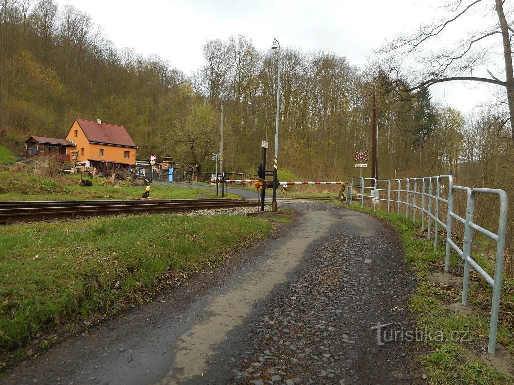 Mechanische slagbomen in Benešov nad Ploučnicí.