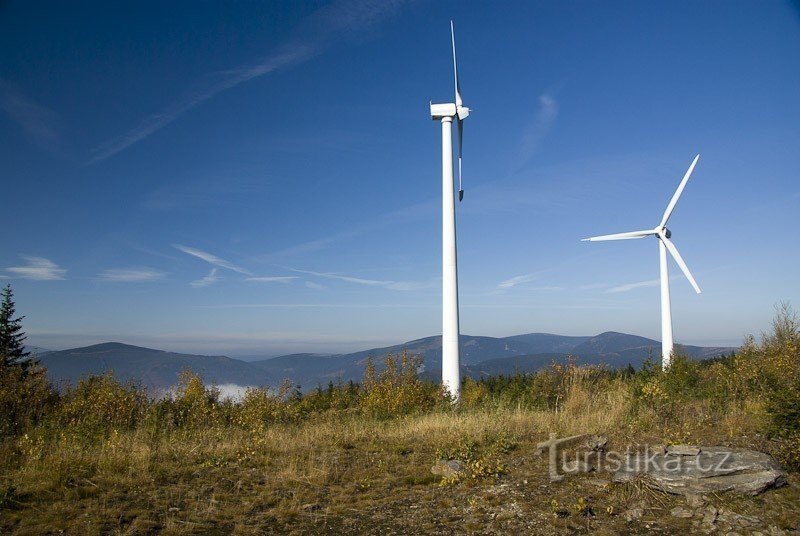 Medvedí hora - Windkraftwerk