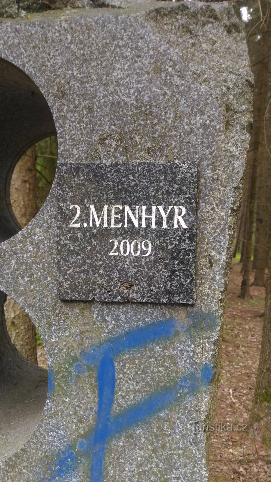 Menhir vicino a Špičák.