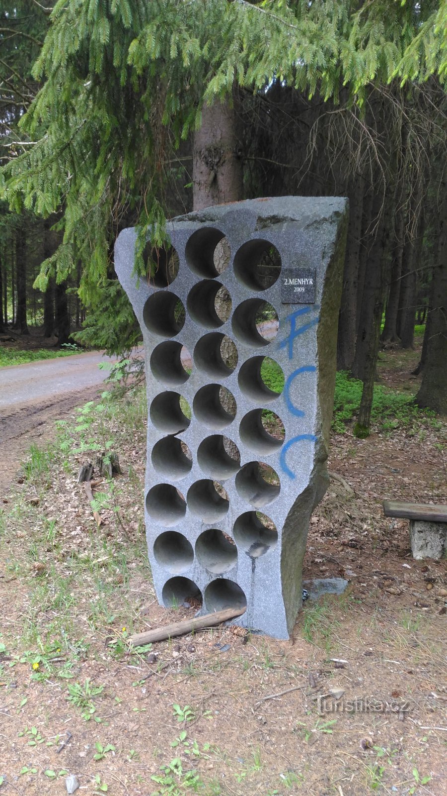 Menhir bei Špičák.