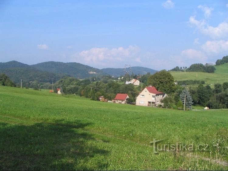 Měrkovice, pohled od Zvonařky