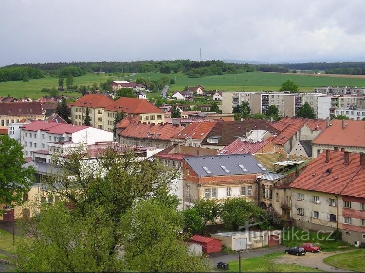 Stadt Bor: Blick vom Burgturm