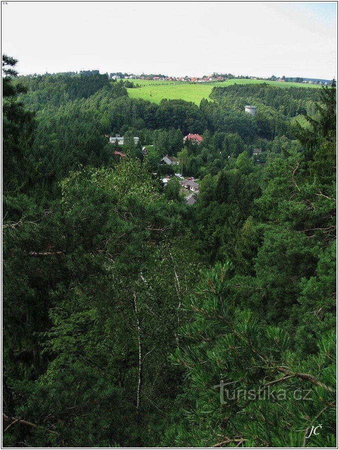 The city of Seč from the top rock