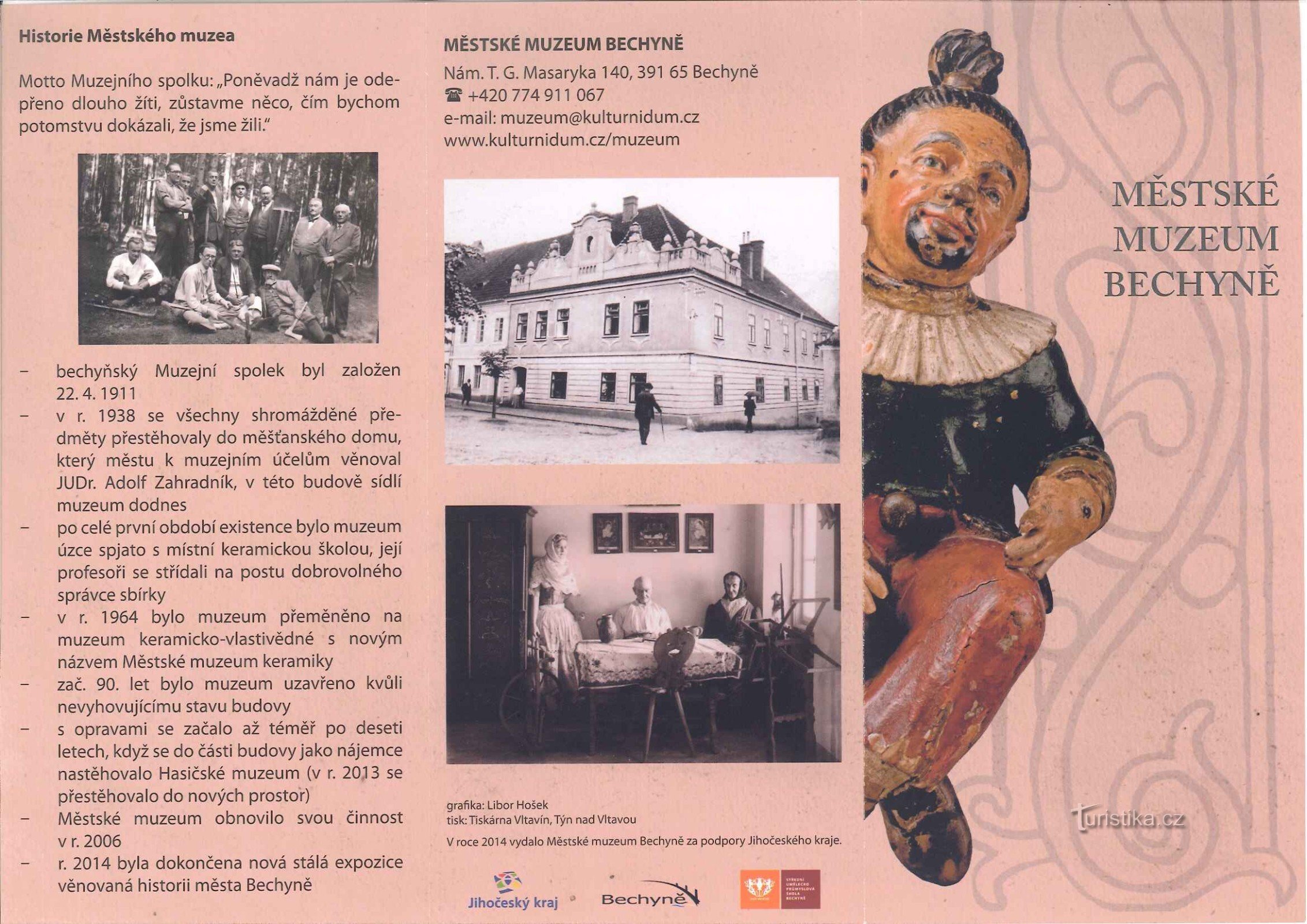Muzeum Miejskie Bechyně - ulotka informacyjna