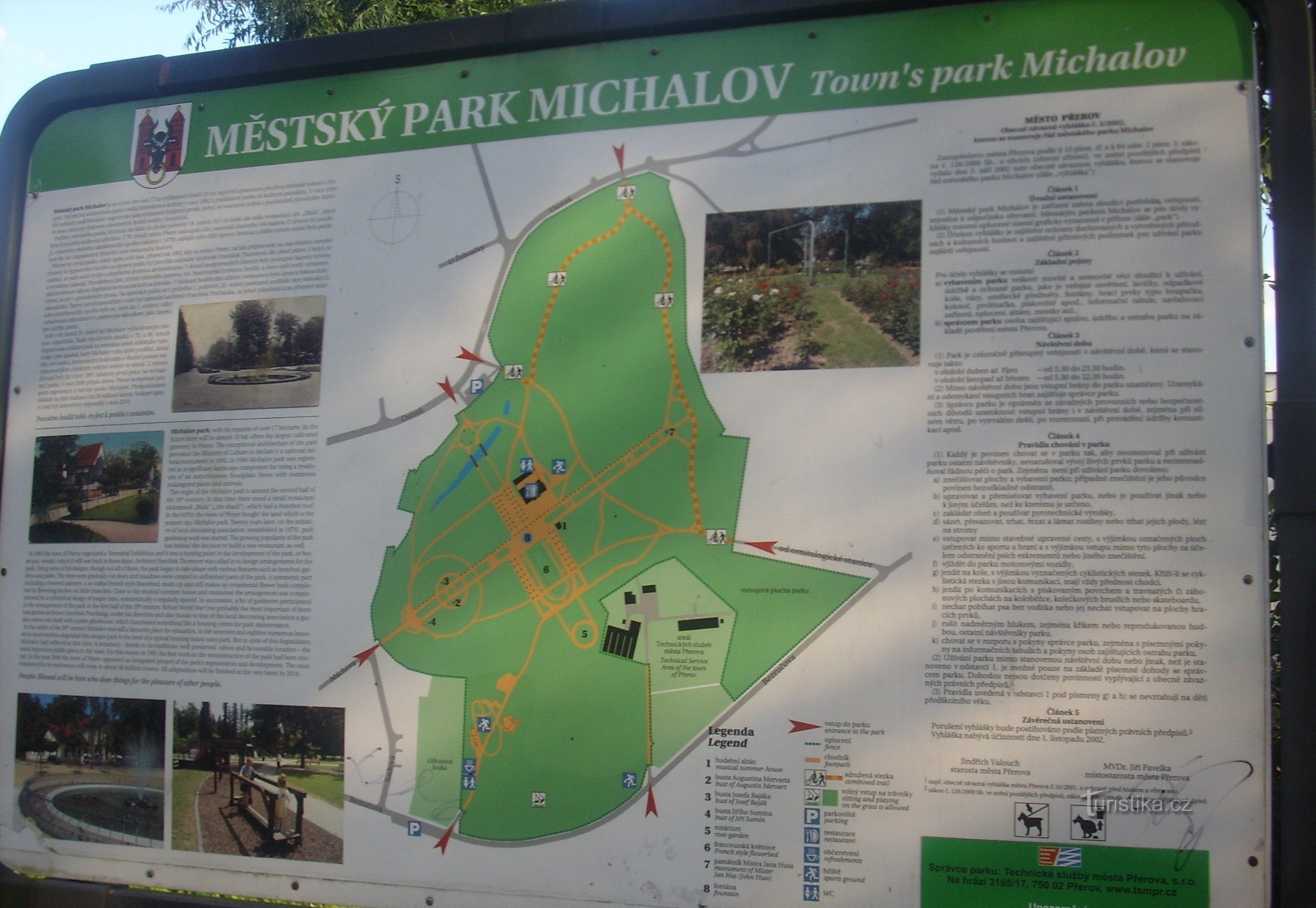 Michalov-stadspark in Přerov