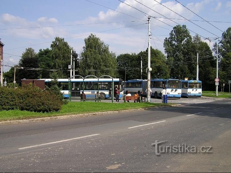 Michálkovice: Michálkovice - trolleybus turnstile