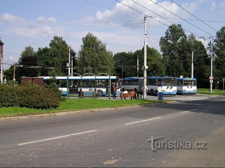 Michálkovice: Michálkovice - trolibusz forgóajtó