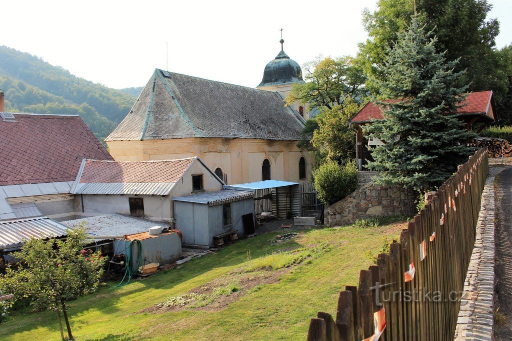 Mikulov, kyrkan St. Nicholas från St