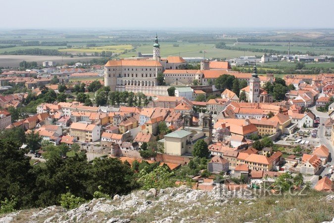 Mikulov - utsikt från Svátý kopeček