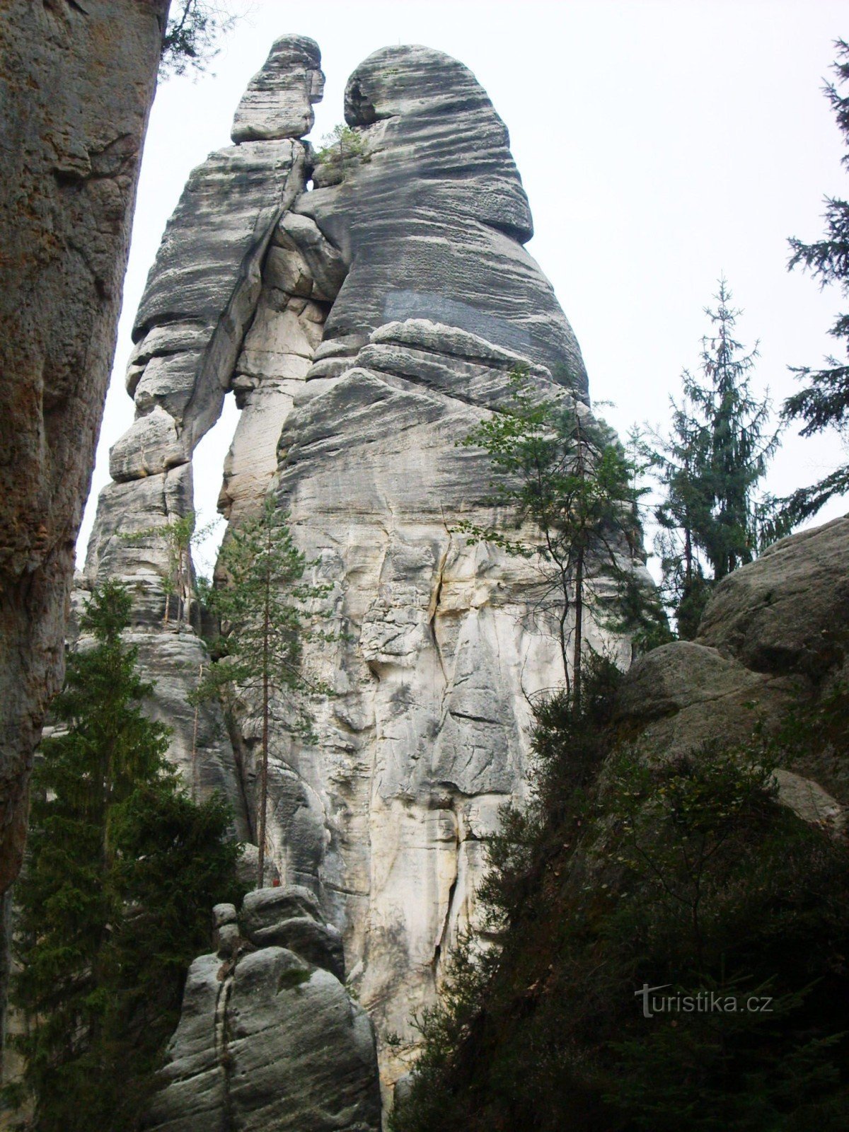 Milenci, die höchste Felsformation, 103 m