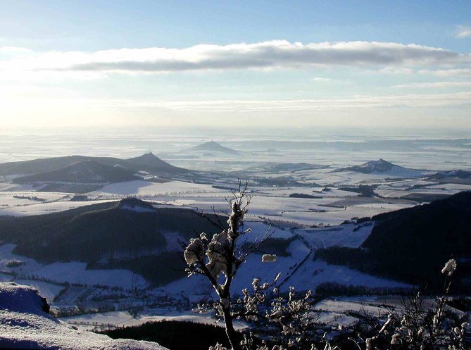 Milešovka - the highest mountain in the Bohemian Central Mountains