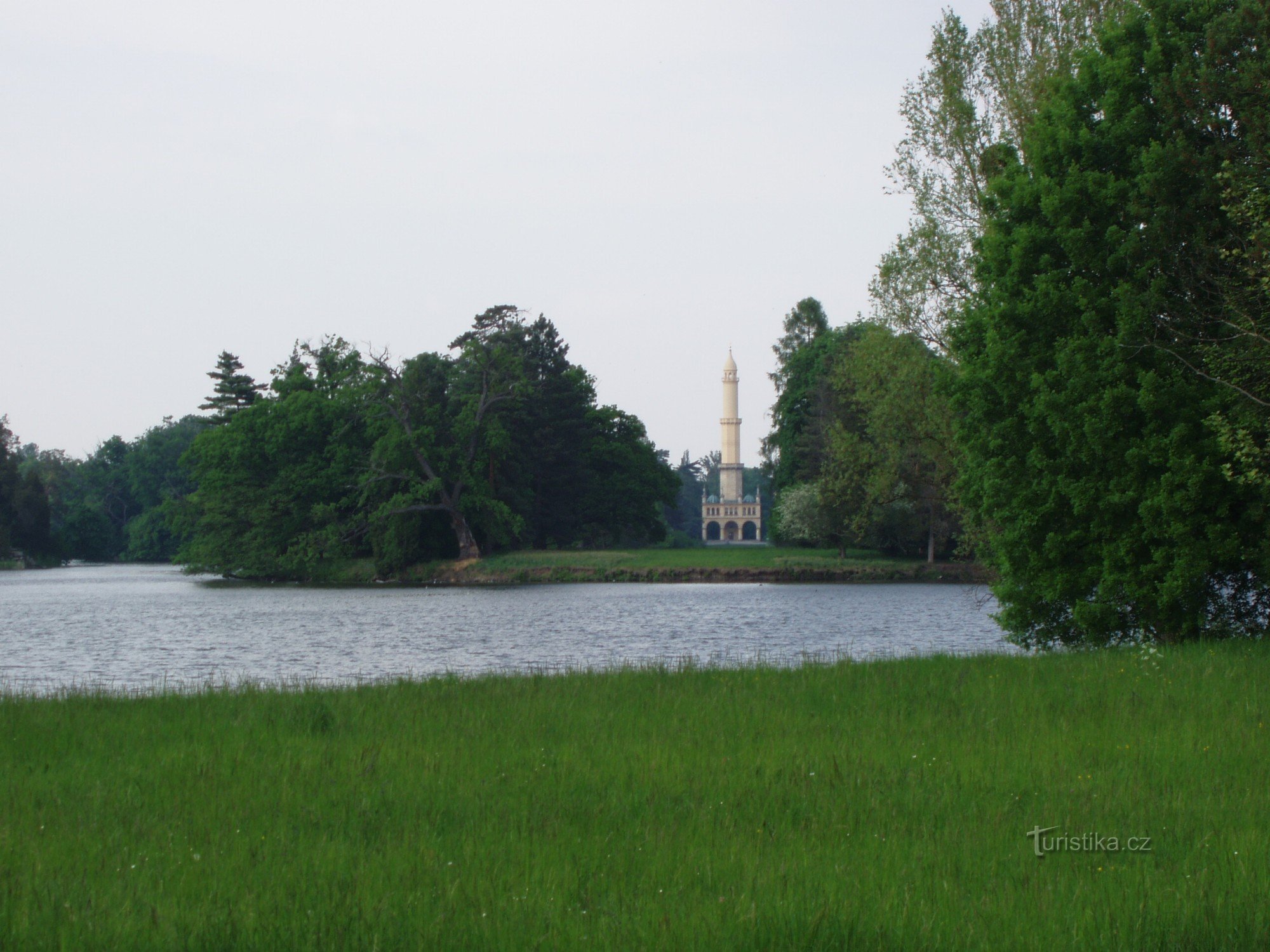 Minaret in the castle park in Lednice