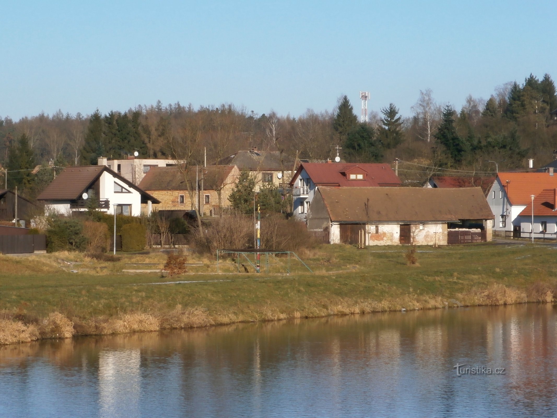 Stedet hvor Podhůra-møllen lå i dag (Hradec Králové, 6.1.2015. januar XNUMX)