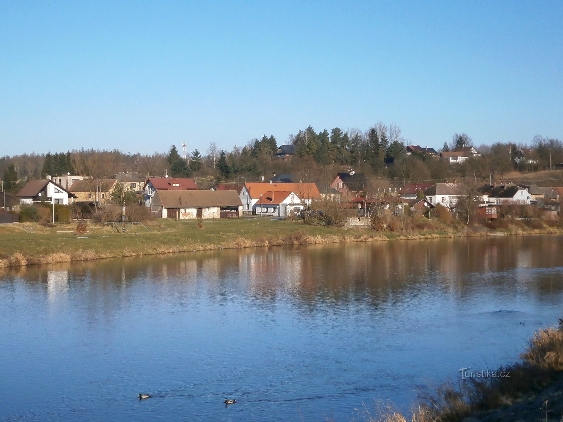 A hely, ahol korábban a Podhůra malom volt ma (Hradec Králové, 6.1.2015. január XNUMX.)