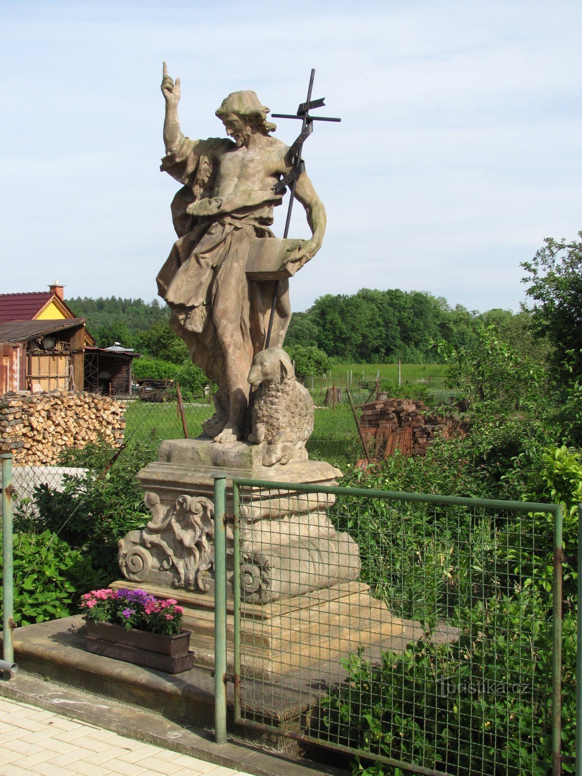 Mitrovice u Moravičan – statua di S. Giovanni Battista (Ondřej Zahner)