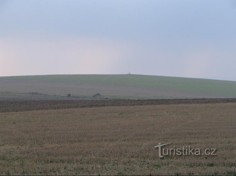 Mléčný vrch、Budišov nad Budišovka への道からの眺め