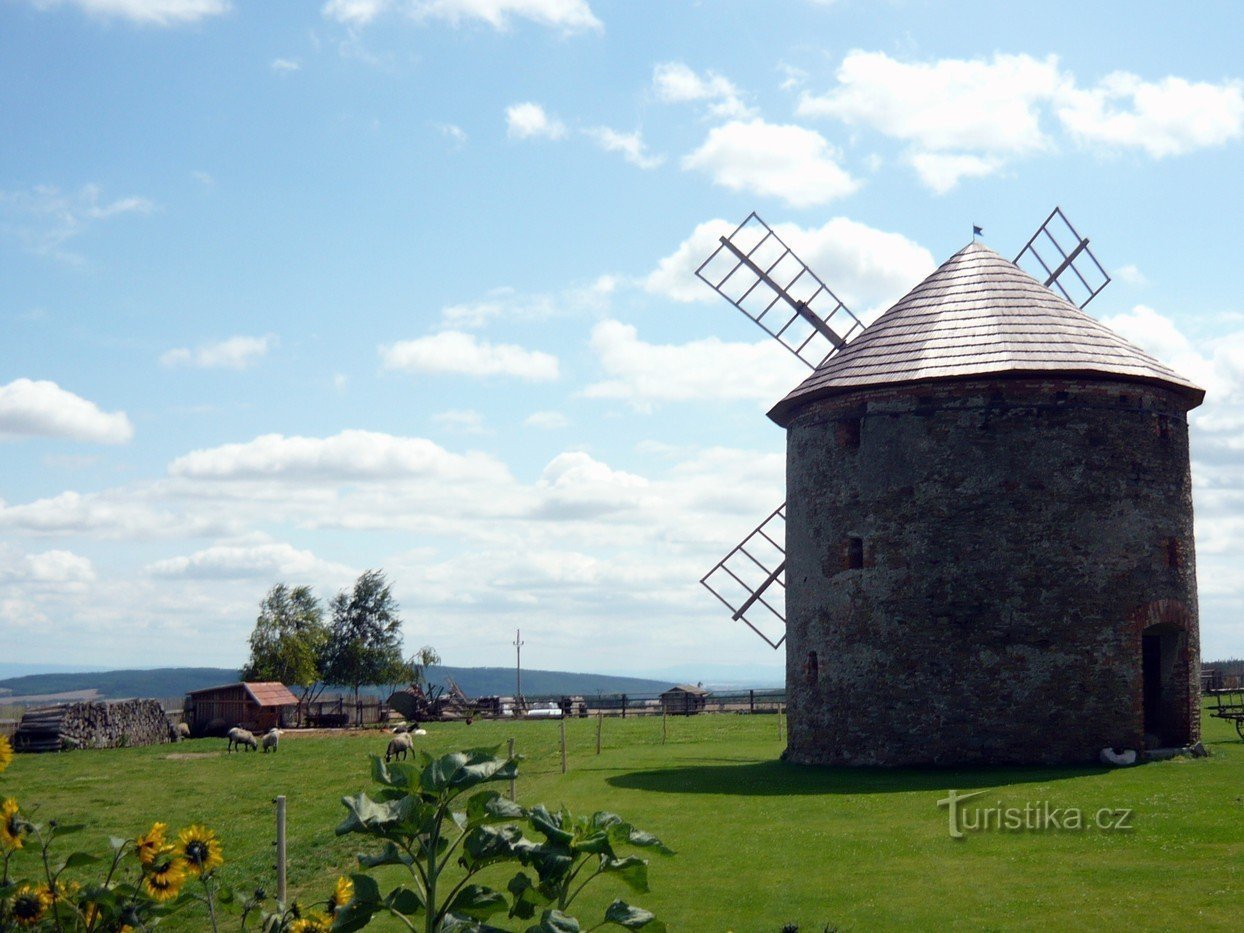 le moulin est sur une propriété entretenue