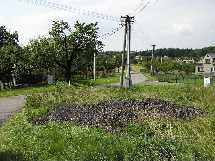 Mlzáky - Kapelle: Mlzáky - Kapelle - Blick Richtung Řepišť