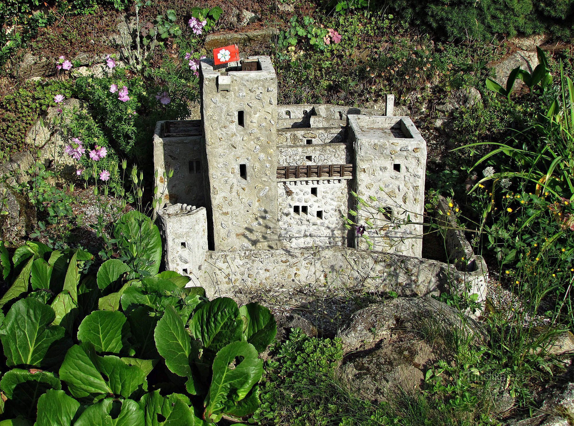 maquette van het kasteel Landštena