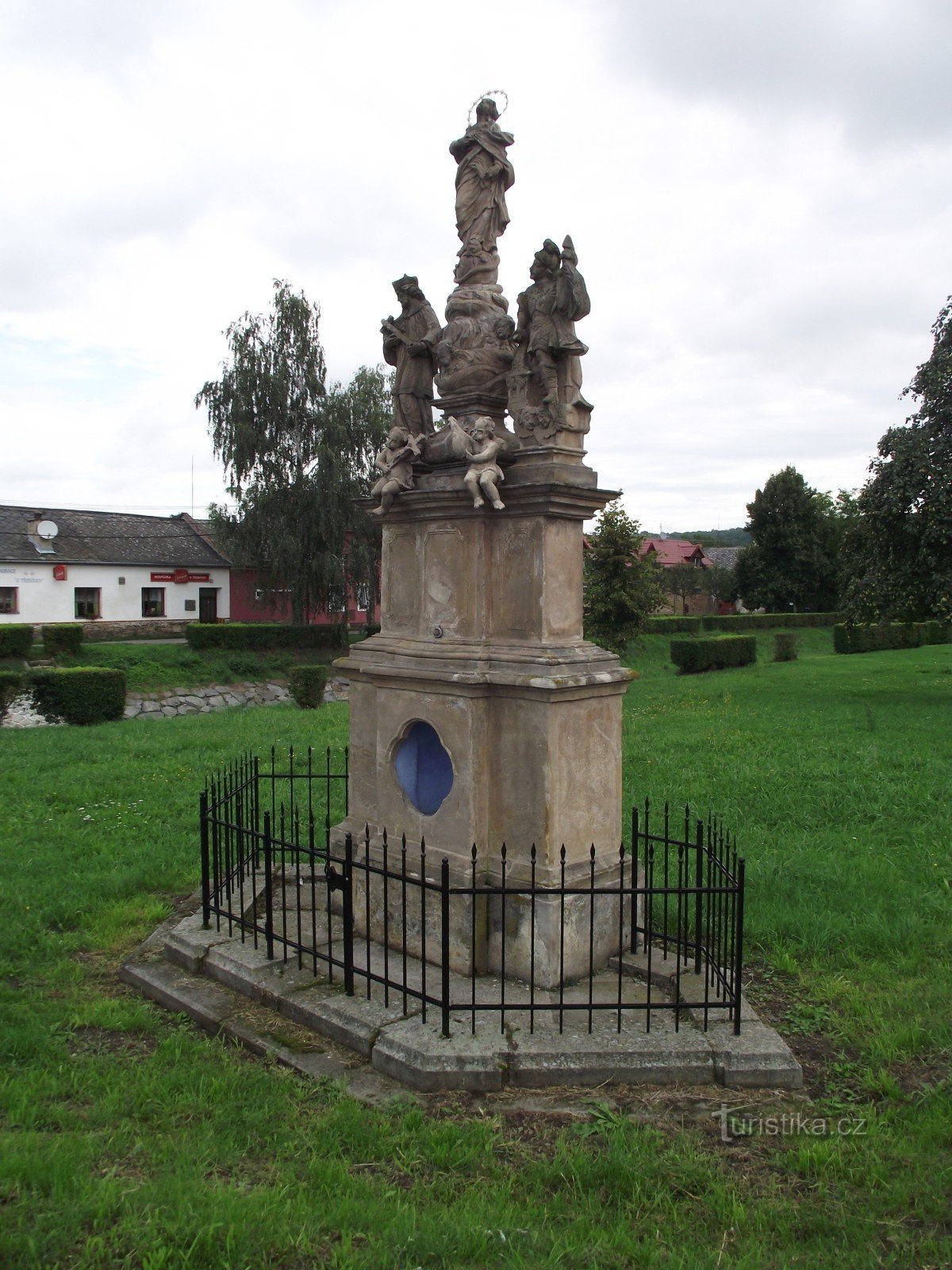 Moravians - Baroque sculpture of the Virgin Mary, St. Florian and St. Jan Nepomucký