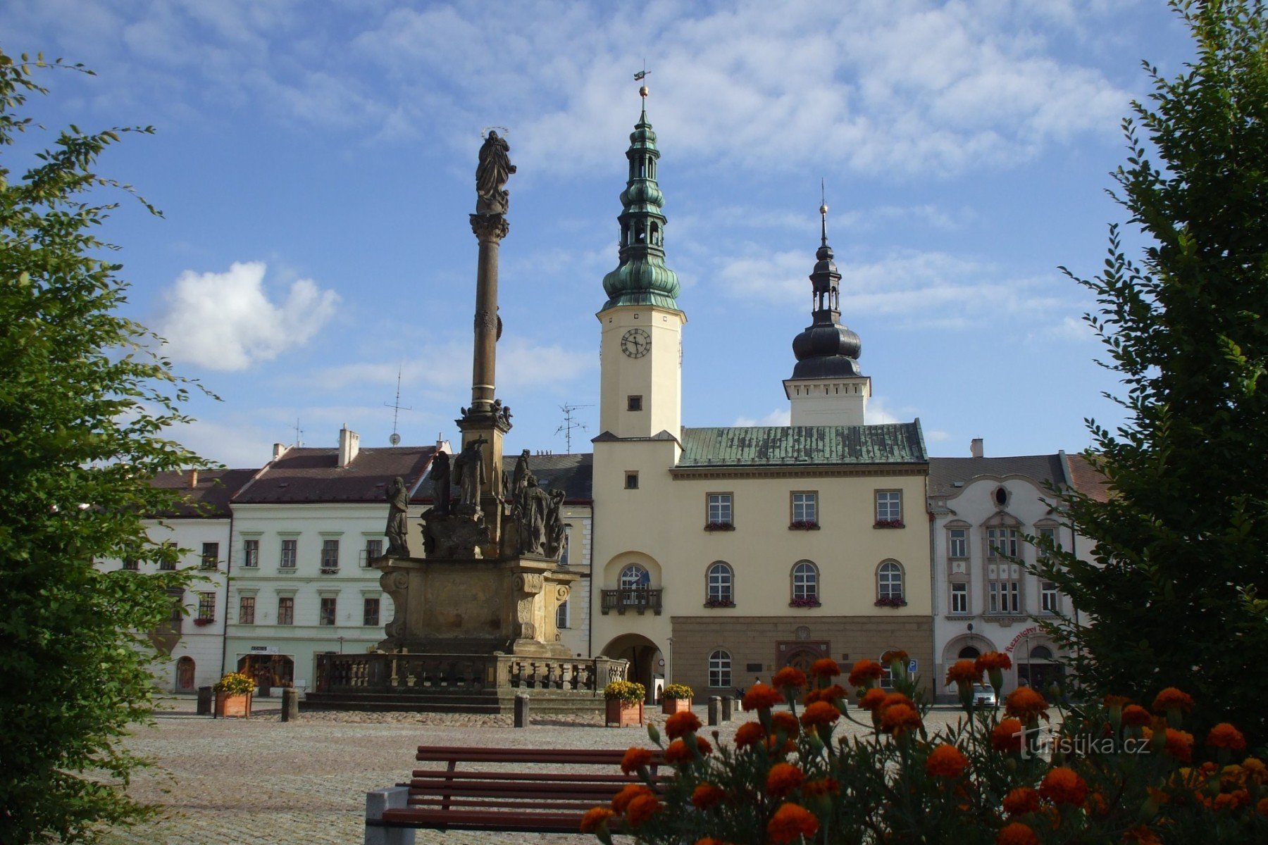 Moravská Třebová - rådhus och torn